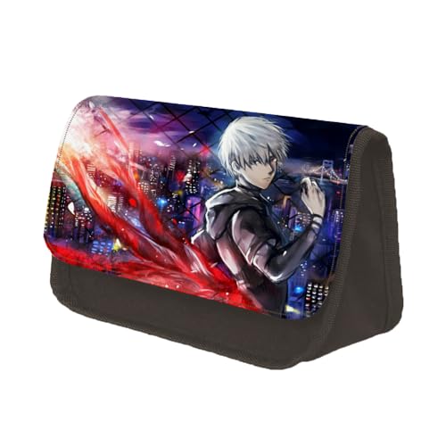 Youxy Anime Kaneki Ken Federmäppchen Kirishima Toka/Kamishiro Rize Stiftebox Große Kapazität Federmäppchen Cartoon Schreibwaren Tasche Schulbedarf für Mädchen Jungen, Typ 2, Federmäppchen von Youxy