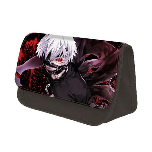 Youxy Anime Kaneki Ken Federmäppchen Kirishima Toka/Kamishiro Rize Stiftebox Große Kapazität Federmäppchen Cartoon Schreibwaren Tasche Schulbedarf für Mädchen Jungen, Typ 6, Federmäppchen von Youxy
