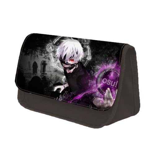 Youxy Anime Kaneki Ken Federmäppchen Kirishima Toka/Kamishiro Rize Stiftebox Große Kapazität Federmäppchen Cartoon Schreibwaren Tasche Schulbedarf für Mädchen Jungen, Typ 8, Federmäppchen von Youxy