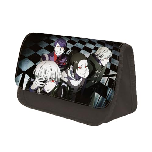 Youxy Anime Kaneki Ken Federmäppchen Kirishima Toka/Kamishiro Rize Stiftebox Große Kapazität Federmäppchen Cartoon Schreibwaren Tasche Schulbedarf für Mädchen Jungen, Typ 9, Federmäppchen von Youxy