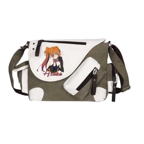 Youxy Asuka Langley Soryu Umhängetasche Anime Große Kapazität Handtasche Anime Charakter Schultertasche Daypack für Männer, Frauen von Youxy