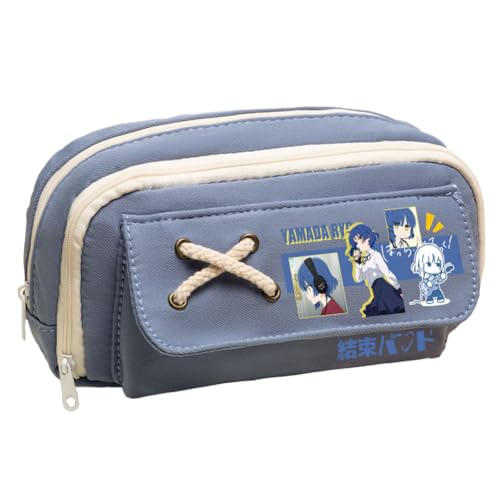 Youxy Goto Hitori Federmäppchen Anime Yamada Ryo/Ijichi Nijika Bleistiftbox Große Kapazität Stifttasche Cartoon Print Stifteetui Schulsachen für Teenager von Youxy