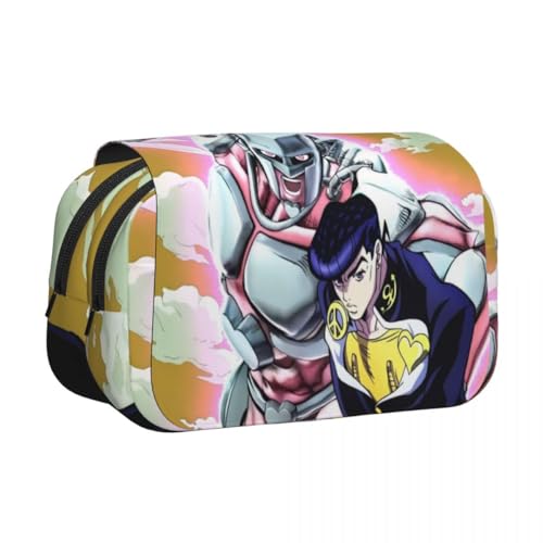 Youxy Joseph Joestar Federmäppchen Anime Dio Brando/Star Platinum Stiftebox Mode Schreibwaren Tasche Große Kapazität Bleistiftbeutel Schulbedarf für Mädchen Jungen, Typ 14, Federmäppchen von Youxy