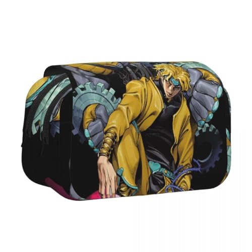 Youxy Joseph Joestar Federmäppchen Anime Dio Brando/Star Platinum Stiftebox Mode Schreibwaren Tasche Große Kapazität Bleistiftbeutel Schulbedarf für Mädchen Jungen, Typ 2, Federmäppchen von Youxy