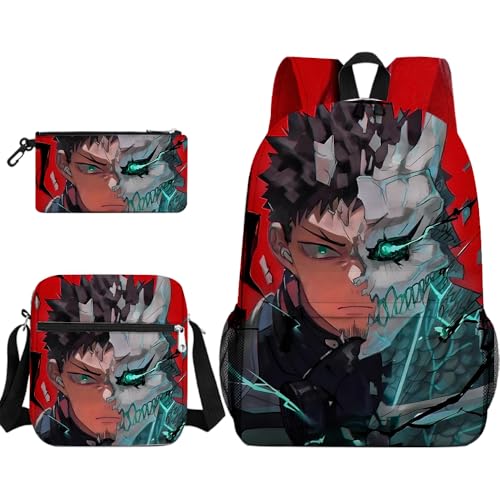 Youxy Kafka Hibino Rucksack 3-teiliges Set Anime Kikoru Shinomiya Schulranzen mit Umhängetasche Federmäppchen Cartoon 3D Gedruckt Schulbedarf für Mädchen Jungen, Typ 13 Youxy Kafka Hibino Rucksack 3-teiliges Set Anime Kikoru Shinomiya Schulranzen mit Umhängetasche Federmäppchen Cartoon 3D Gedruckt Schulbedarf für Mädchen Jungen, Typ 13 von Youxy