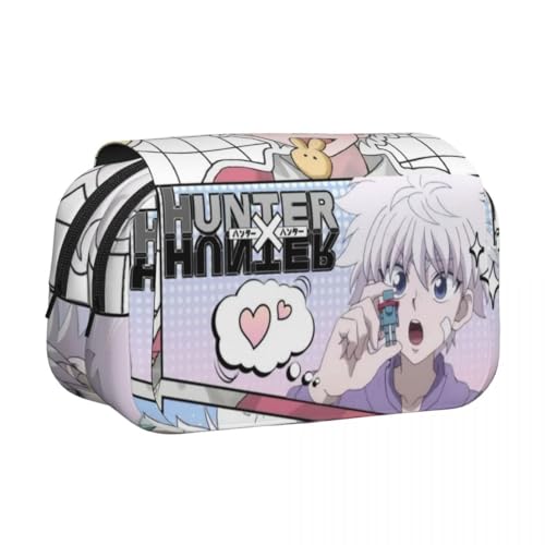 Youxy Killua Zaoldyeck Federmäppchen Anime Gon Freecss/Hisoka Stiftetasche Cartoon bedruckt große Kapazität Schreibwaren Schulbedarf, Typ 1, Federmäppchen von Youxy
