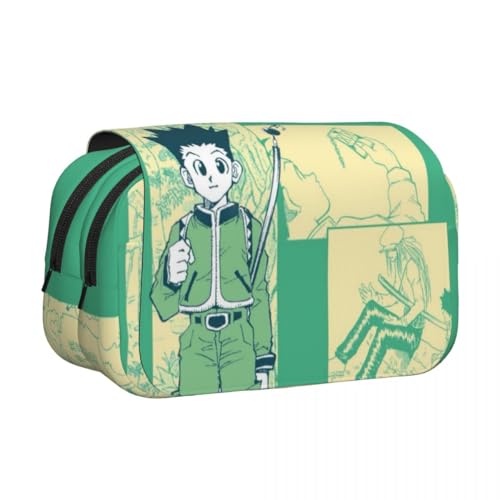 Youxy Killua Zaoldyeck Federmäppchen Anime Gon Freecss/Hisoka Stiftetasche Cartoon bedruckt große Kapazität Schreibwaren Schulbedarf, Typ 3, Federmäppchen von Youxy