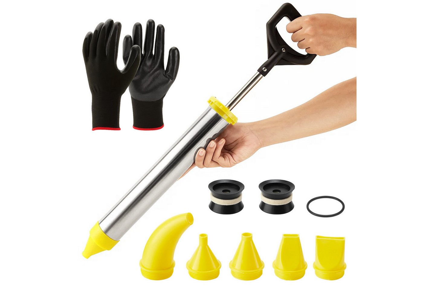 Youyijia Multi-Tool 5-in-1-Mörtelspritze mit Edelstahldüsen – Betonmörtelpistole zum von Youyijia