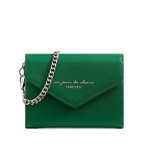 Damen Geldbörsen Blau Frauen Party Geldbörsen Kurze Taschen mit Reißverschluss Geldbörsen mit Reißverschluss Clutch Bag Handytasche Schlüssel-Mini-Geldbörse (Green, One Size) von Youyu77