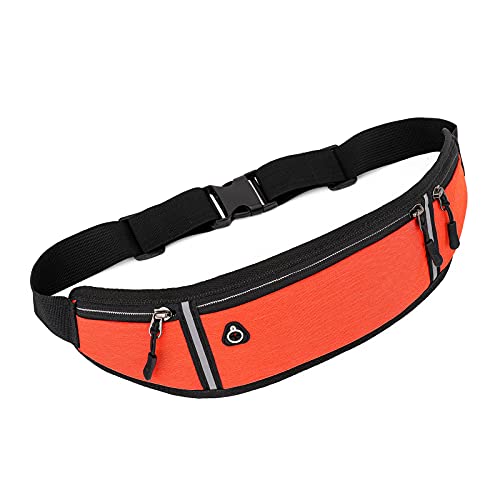 Hüfttaschen Für Frauen Gürtel zum Laufen Taille Handytasche Halter zum Laufen Pack Fanny Hüfttaschen Schlüsseletui mit Geldscheinfach (Orange, One Size) von Youyu77