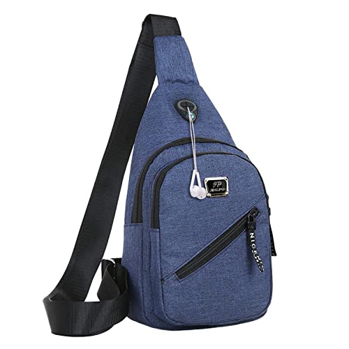 Hüfttaschen Für Gurt Taschentasche Kuriertruhe Taschen Herren Sport Schulter Freizeit Taschen Taillenpackungen Schlüssel-Multifunktionsetui (Blue, One Size) von Youyu77