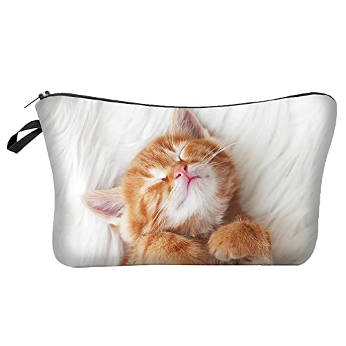 Jogginghose Herren Mit Taschen Cat 3D gedruckte europäische und amerikanische Kosmetiktasche Handtasche Damen Aufbewahrungstasche Schlüsseltaschen-Münzbeutel (E, One Size) von Youyu77