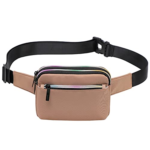 Taschen Mit Kette Frauen Gürteltasche Mode Casual Light Mini Sport Handytasche Galaxy -Tasche Nuevo Bolso de Cintura para Mujer, Mini bolso Deportivo ligero Informal a la Moda para (Coffee, One Size) von Youyu77