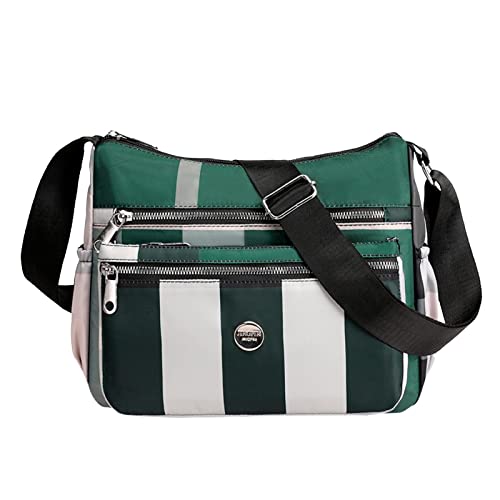 Umhängetaschen Herren Groß Vintage Fashion Fanny Color wasserdichte Gürteltasche Custom Design Nylon Fanny Pack Damen Kinder Schultertasche Geldbörse (Green, One Size) von Youyu77