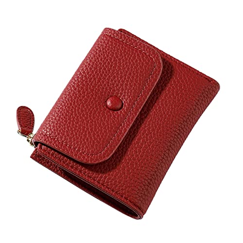 Youyu77 Brieftasche Herren Damen-Multifunktions-Kleine Mode-frische und süße Geldbörse Schlüsselanhänger-Geldbörse Handtasche klein schwarz (Red, One Size) von Youyu77