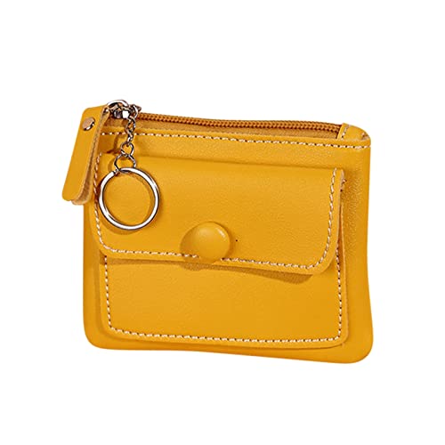 Youyu77 Brieftasche Herren Groß Lady Wallet Fashion Bag und sehr tragbare, leichte und große Brieftasche Schlüsseletui mit Kreditkartenfach (Yellow, One Size) von Youyu77