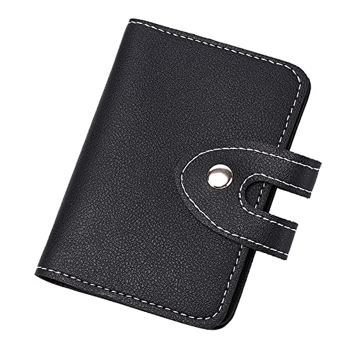 Youyu77 Brieftasche Herren Groß Reißverschluss Fashion ID Long Wallet Solid Color Buttons Damen Hasp Purse Mehrere Kartenfächer Clutch Bag Phone Bag Schlüssel-Münzfach mit (Black, One Size) von Youyu77