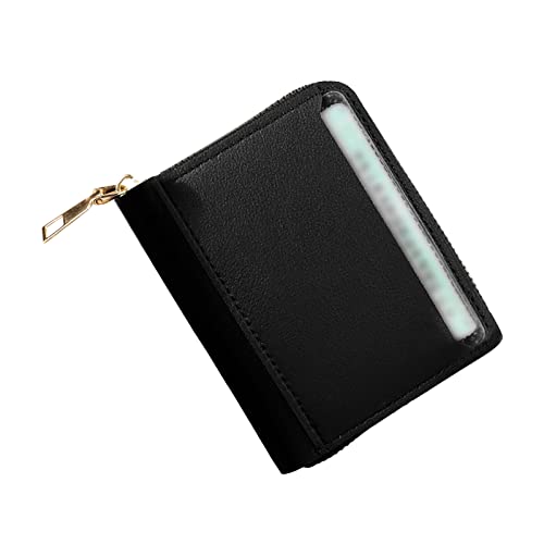 Youyu77 Geldbörsen Für Männer Mit Reißverschluss Mit Fischmotiv Mode Frauen ID Kurze Brieftasche Einfarbige Tasche Reißverschluss Geldbörse Mehrere Clutch Bag Schlüsseltasche mit (Black, One Size) von Youyu77