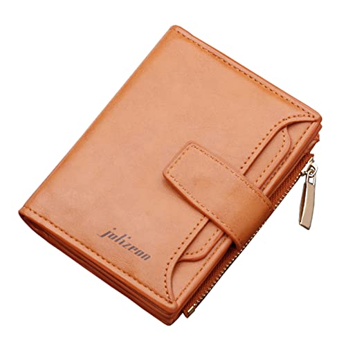 Youyu77 Geldbörsen Herren Blau Fashion ID Short Wallet Solid Color Hasp Herren Open Purse Multiple Card Slots Clutch Bag Stickerei Moon-Tasche (A, One Size) von Youyu77