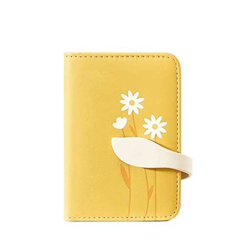 Youyu77 Herren Geldbörsen Damen Kleine Mode Blumendruck Geldbörse Multi Card ID Bag Damen Geldbörse Clutch Bag Schlüsselgeldbörse (Yellow, One Size) von Youyu77