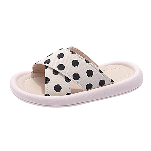 Youyu77 Kinderschuhe Hoher Kinder Mädchen Sandalen Polka Dot Gummi Weichen Boden Freizeitschuhe Offene spitze Außerhalb Tragen Hausschuhe Prinzessin Schuhe Kinder Hausschuhe mit (White, 33 Big Kids) von Youyu77