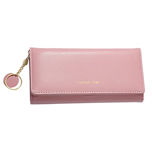 Youyu77 Kitkartenhüllen Schwarz Frauen-Mappen-Geldbeutel-Handtaschen-Lange Geldbörse-große Kapazitäts-Mappen-Normallack-Moderne Muster-Karten-Tasche Damenhandtasche mit abnehmbarem (Pink, One Size) von Youyu77