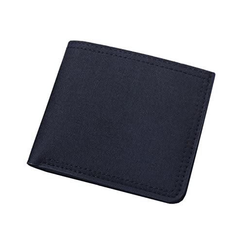 Youyu77 Kleine Geldbörsen Damen Gelb Fashion ID Short Wallet Solid Color Neutral Men Canvas Open Purse Wallet Schlüssel-Münzfach mit Reißverschluss (Black, One Size) von Youyu77