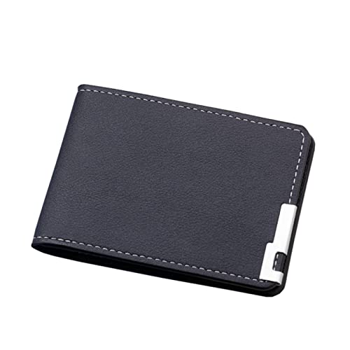 Youyu77 Kleine Geldbörsen Damen Stoff Fashion ID Short Wallet Solid Color Open Purse Card Slots Führerschein Cover Clutch Bag Fleur Moon Tasche (Black, One Size) von Youyu77