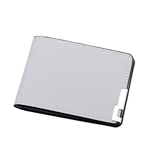 Youyu77 Kleine Geldbörsen Damen Stoff Fashion ID Short Wallet Solid Color Open Purse Card Slots Führerschein Cover Clutch Bag Fleur Moon Tasche (Grey, One Size) von Youyu77