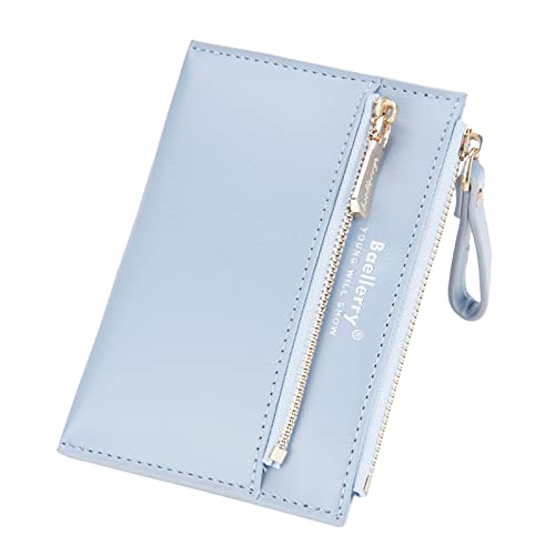 Youyu77 Kleine Geldbörsen Herren Hochkant Fashion Style Trifold Kleine Geldbörse PU- Damen Geldbörse Geldbörse Kartenmappe Aufnäher Moon Tasche (Blue, One Size) von Youyu77