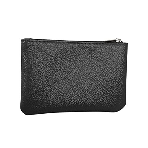 Youyu77 Mini Brieftasche Herren Reißverschluss Lady Wallet Fashion Bag und sehr, leichte und große Brieftasche Schlüsseletui mit Schlüsselring und Münzfach (Black, One Size) von Youyu77