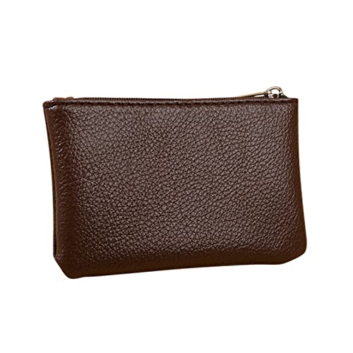 Youyu77 Mini Brieftasche Herren Reißverschluss Lady Wallet Fashion Bag und sehr, leichte und große Brieftasche Schlüsseletui mit Schlüsselring und Münzfach (Coffee, One Size) von Youyu77