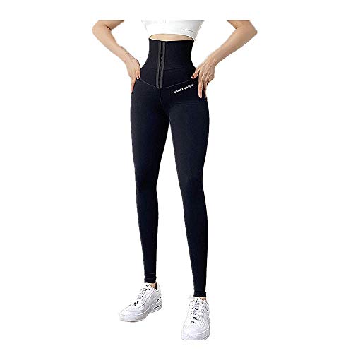 Youyuekefu Frauen Stretchy High Waist Korsett Body Shaper Taille Röhrenhose Fitness Leggings (Schwarz, 2XL) von Youyuekefu