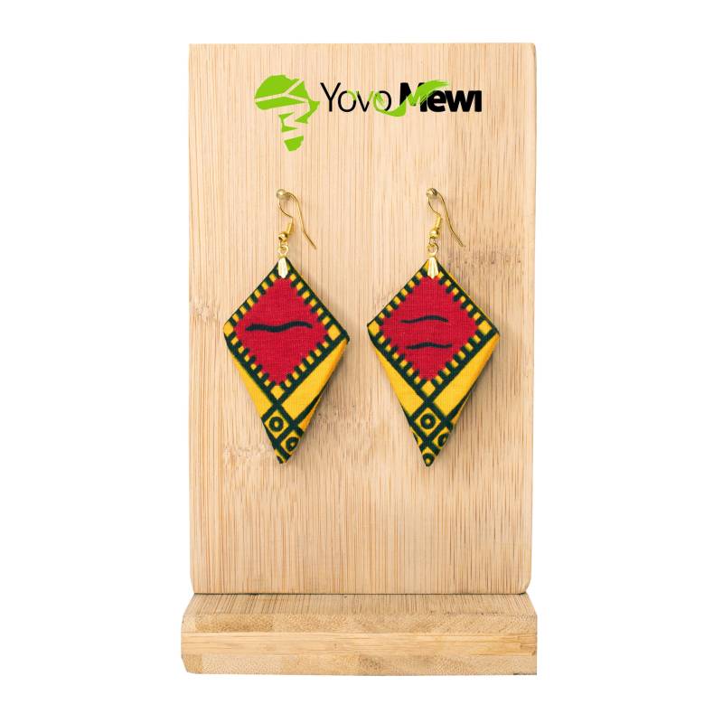 Ohrringe Aus Wachsstoff/Rotgelb N.124 Ohrringe Aus Wachsstoff/Rotgelb N.124 von YovoMewi