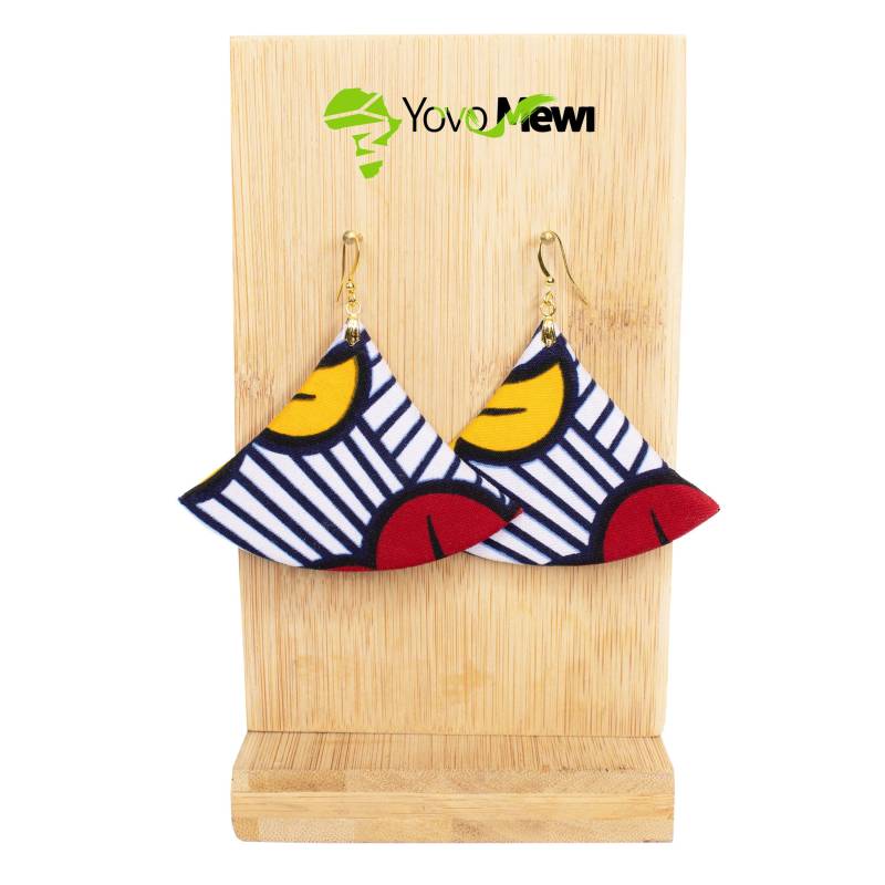 Wachs-Ohrringe, Fächer Aus Stoff, Hochzeitsblumen, Rot-Gelber Wachsschmuck, Verschiedene Größen Nr. 206 Wachs-Ohrringe, Fächer Aus Stoff, Hochzeitsblumen, Rot-Gelber Wachsschmuck, Verschiedene Größen Nr. 206 von YovoMewi