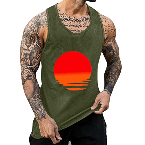 Hawaii- für Herren, 3D-, lockeres, entspanntes Herren-Tanktop T Shirt Hautfarben von Yowablo