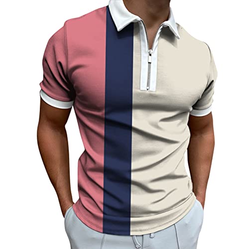 Lässige Bluse mit Frühlingsdruck, Sommerhals, Umlegekragen, Herren-Ärmeloberteil, kurzes T-Shirt, Herrenbluse Hemd Rüschen Herren (XL,Weiß) von Yowablo