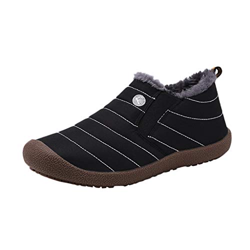 Langschaftstiefel Sneaker Low-Top High-Top Turnschuhe Laufschuhe Sportschuhe Wanderschuhe Schuhe Basketballschuhe Slipper Hallenschuhe Handballschuhe (37 EU,Damen-Schwarz) von Yowablo