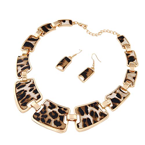 Yowablo Mode Gold Tone Style Leopard Grain Halskette Kragen L鋞zchen Frauen (Braun) von Yowablo