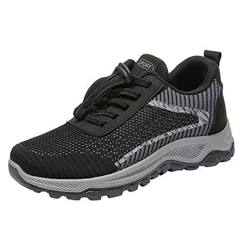 Mode Herbst Männer Sportschuhe Flache rutschfeste Mesh Atmungsaktiv Bequeme Schnürung Colorblock Casual Style Herren Schuhe Sneaker von Yowablo