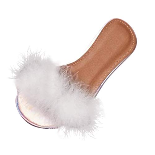 Pantoffel Cord-Slipper Arbeits-Pantoffeln Badelatschen Sommerschuhe Flipflop Flip Flop Badeschlappen Pool Schuhe Slipper Römersandalen Sandalette (38,Weiß) von Yowablo