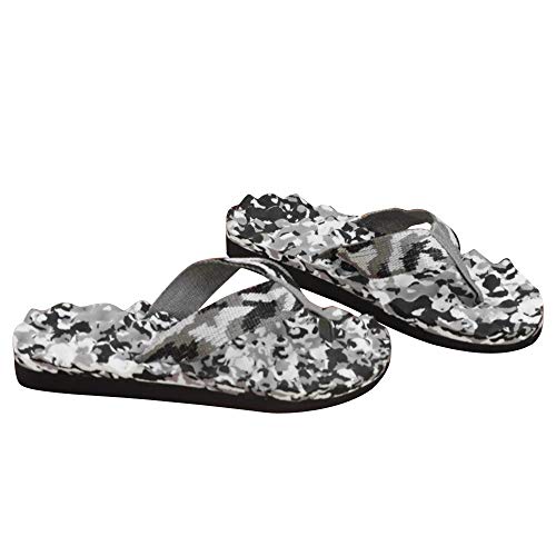 Schuhe Sandalen Slipper Herren Sommer Camouflage Flip Flops drinnen & draußen (43,Schwarz) von Yowablo