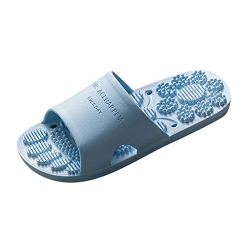 Slipper Frauen Massage Hausschuhe Mode Indoor Outdoor Flip Flops Strand Badezimmer (37,Himmelblau) von Yowablo