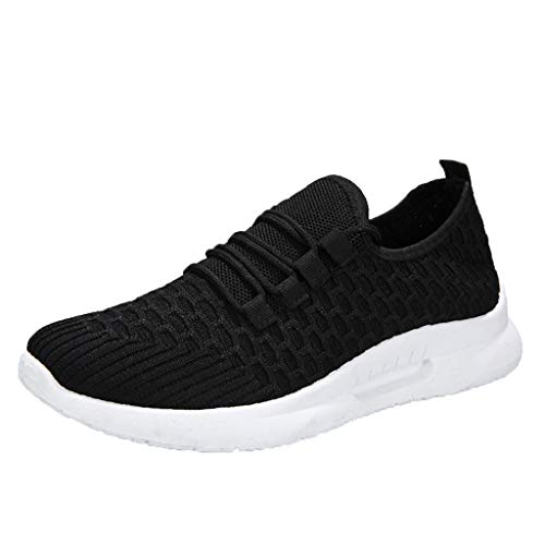 Turnschuhe Frauen Outdoor Wanderschuhe Mode Laufen Atmungsaktive Mesh Sportschuhe (37,Schwarz) von Yowablo