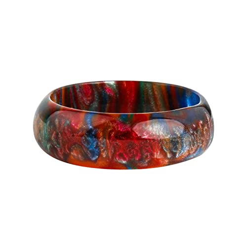 Wolken Ring Mädchen Bands Chunky Stil Acryl Ring Regenbogen Ringe Ringe Blau Einfacher Ring Frauen Bunte Ringe Ringe Namen von Yowablo