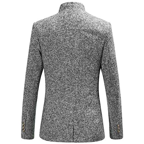 Yowablo Ärmel Winterknopf Anzug Herren groß Herbst Einzelmantel lange Mäntel & Jacken Steppjacken von Yowablo