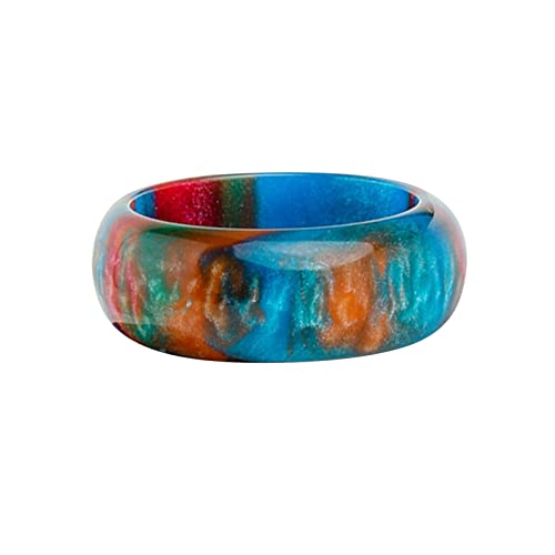 Yowablo Acrylring Blaue Ringe Bands Ring Damen Stil Ring Chunky Bunte Wolken Regenbogen Mädchen Einfache Ringe Ringe Ringeinlage Yowablo Acrylring Blaue Ringe Bands Ring Damen Stil Ring Chunky Bunte Wolken Regenbogen Mädchen Einfache Ringe Ringe Ringeinlage von Yowablo