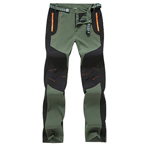 Yowablo Damen Gefüttert Winterhose wasserdicht + Winddicht + atmungsaktiv + warm + elastisch Verdickte Softshellhose Berghose Funktionshose Trekkinghose Wanderhose Outdoorhose (L,Damen-Grün) von Yowablo