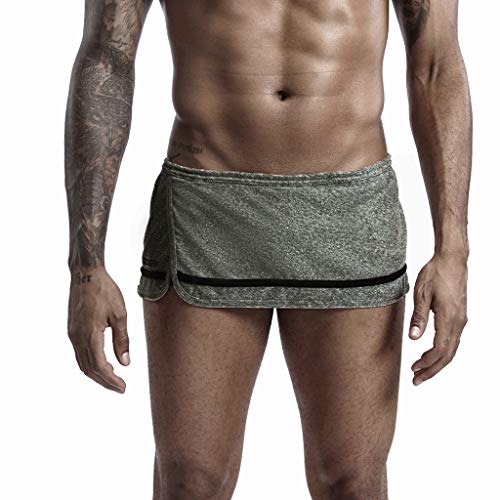 Yowablo Herren Sport Shorts Laufshorts Kurze Running Sporthose Fitness Zuhause Hosen (L,Grau) von Yowablo