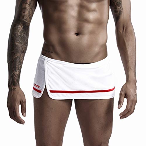 Yowablo Herren Sport Shorts Laufshorts Kurze Running Sporthose Fitness Zuhause Hosen (M,Weiß) von Yowablo